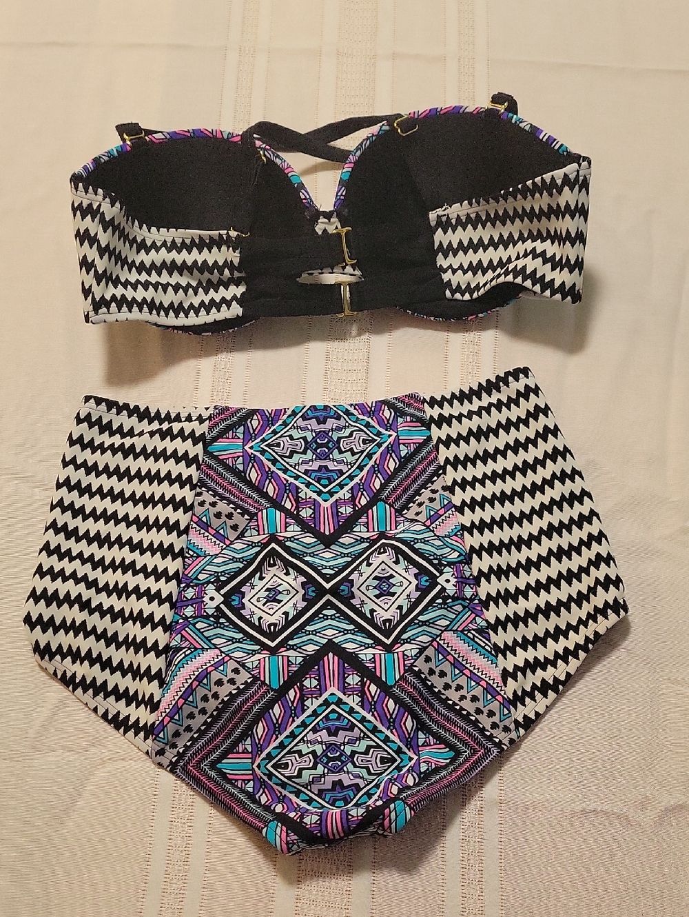 Swimsuits For All Aztec High-Waist Bikini - Picture 8 of 12